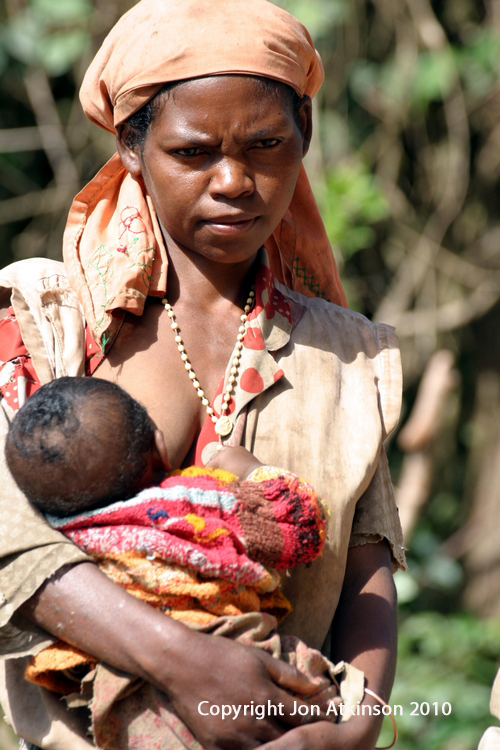 Madagascan mother with child